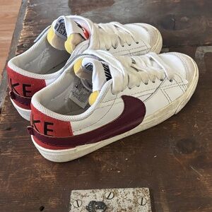 Nike Blazers White and Red Sneakers